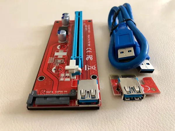 VER 007S PCI E Riser card 1x to 16x удлинитель с USB 3 0 60 см для BTC Mining machine|Коннекторы и разъёмы| |