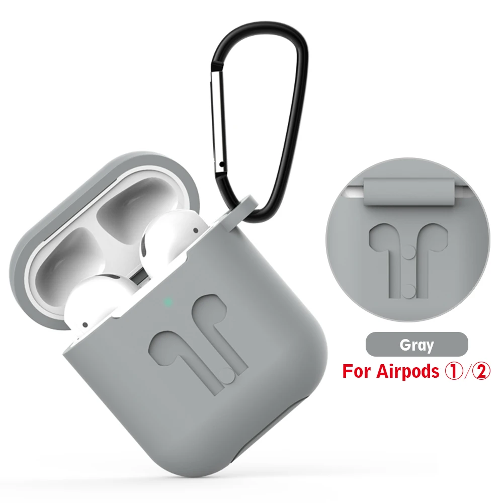 06 Толстый Силиконовый противоударный чехол для Air pods 1 для AirPod 2, защитный чехол для наушников, аксессуары из мягкой кожи, уплотненный корпус для наушников - Цвет: 06