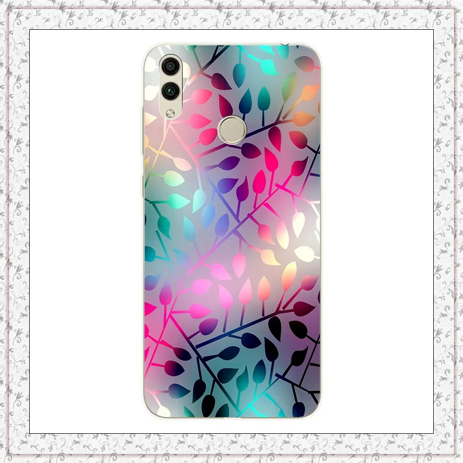 flower Силиконовый чехол для huawei honor 8c 8x чехол милый чехол для телефона с принтом для huawei honor 8x 8c Fundas Coque бампер задняя крышка - Color: flower
