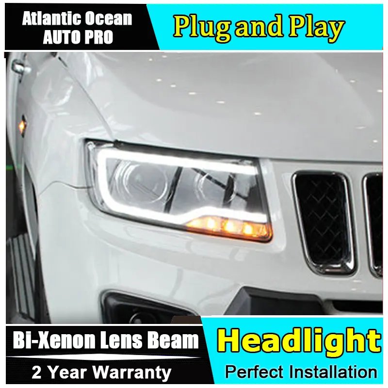 

new Car Styling for Jeep Compass LED Headlight Projector For Compass Head lamps Lens Double Beam HID KIT Xenon bi xenon lens