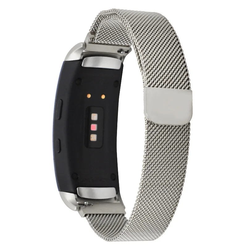 Silver Браслет gear Fit2, металлический браслет из нержавеющей стали, Миланская Магнитная Петля, ремешок для samsung gear Fit 2 Fit2 Pro SM-R360, ремешок на запястье - Цвет: Silver