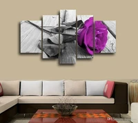 wholesale 5 pcsset beautiful flower series wall art painting world map canvas printed painting for living room home artpjmt 49