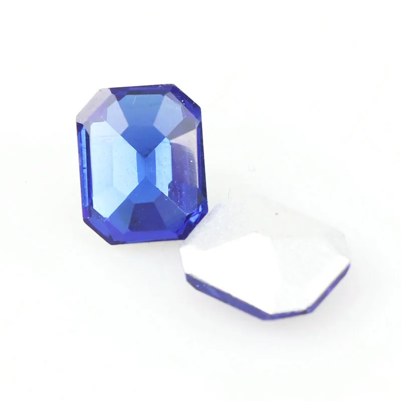 Light Sapphire 20 шт 8x10 мм Разноцветные прямоугольные Восьмиугольные Хрустальные Необычные каменные стеклянные камни для рукоделия свадебное платье ювелирные изделия камни бусины - Цвет: Light Sapphire