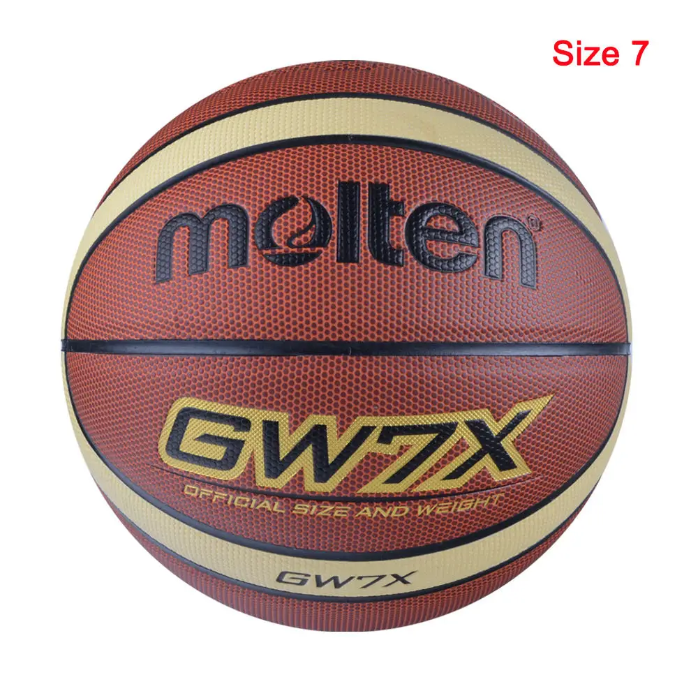 BGW7X-Size 7 Литой свисток профессиональный баскетбольный мяч Размеры 7/6/5 с бесплатный подарок ребенку Для женщин спортивной подготовки в форме баскетбольного мяча baloncesto - Цвет: BGW7X-Size 7