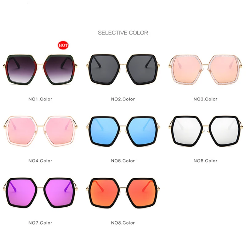 

LeonLion 2021 Luxury Polygonal Large Frame Sunglasses Women Designer Travel Sun Glasses For Men Classic Retro Outdoor Glasses