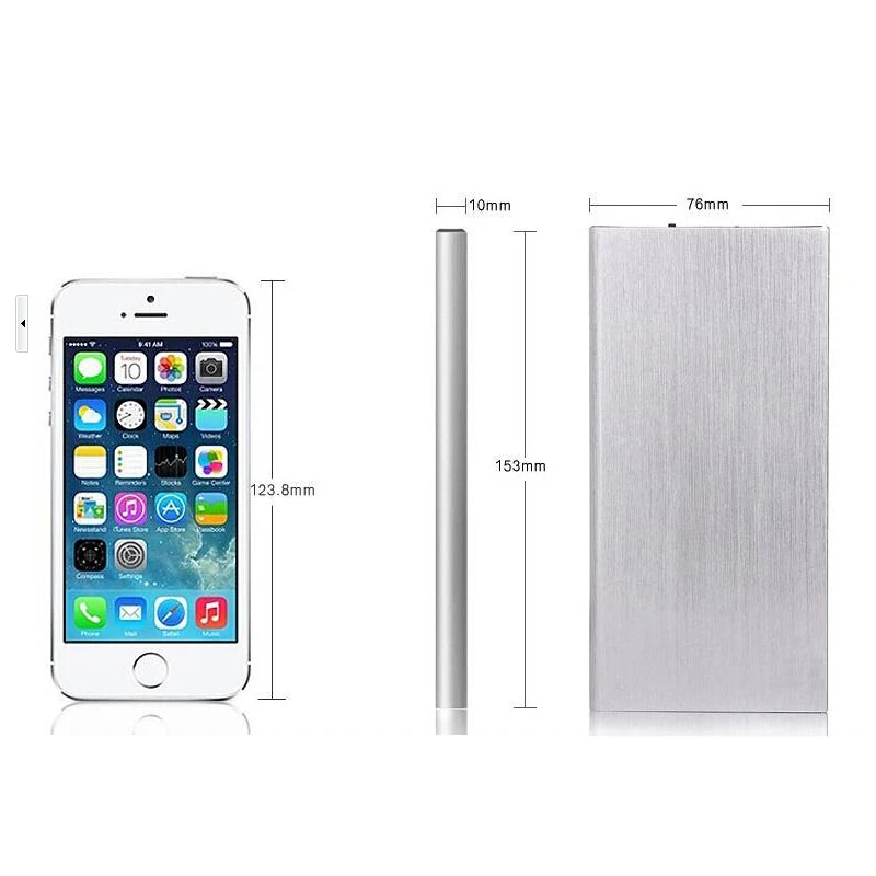 Высокое качество 10000 мАч зарядное устройство Мобильный телефон внешний