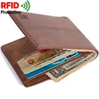 Новинка, модные мужские кошельки RFID, маленький кошелек, мужской кошелек для денег, сумка для монет, Короткий Мужской кошелек, держатель для карт, тонкий кошелек для монет, большая емкость