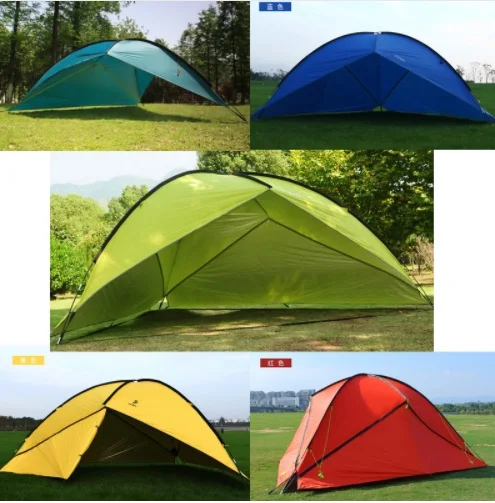 Outdoor Large Space Triangle Pergola Camping Tent Family Beach Sunshade Party Awning 1 Wall/2 Wall/3 Wall Tent UV Shed