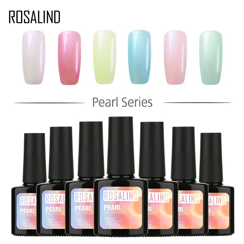 Гель-лак для ногтей ROSALIND 1S 10 мл новейший жемчужный цвет верхнее Базовое покрытие