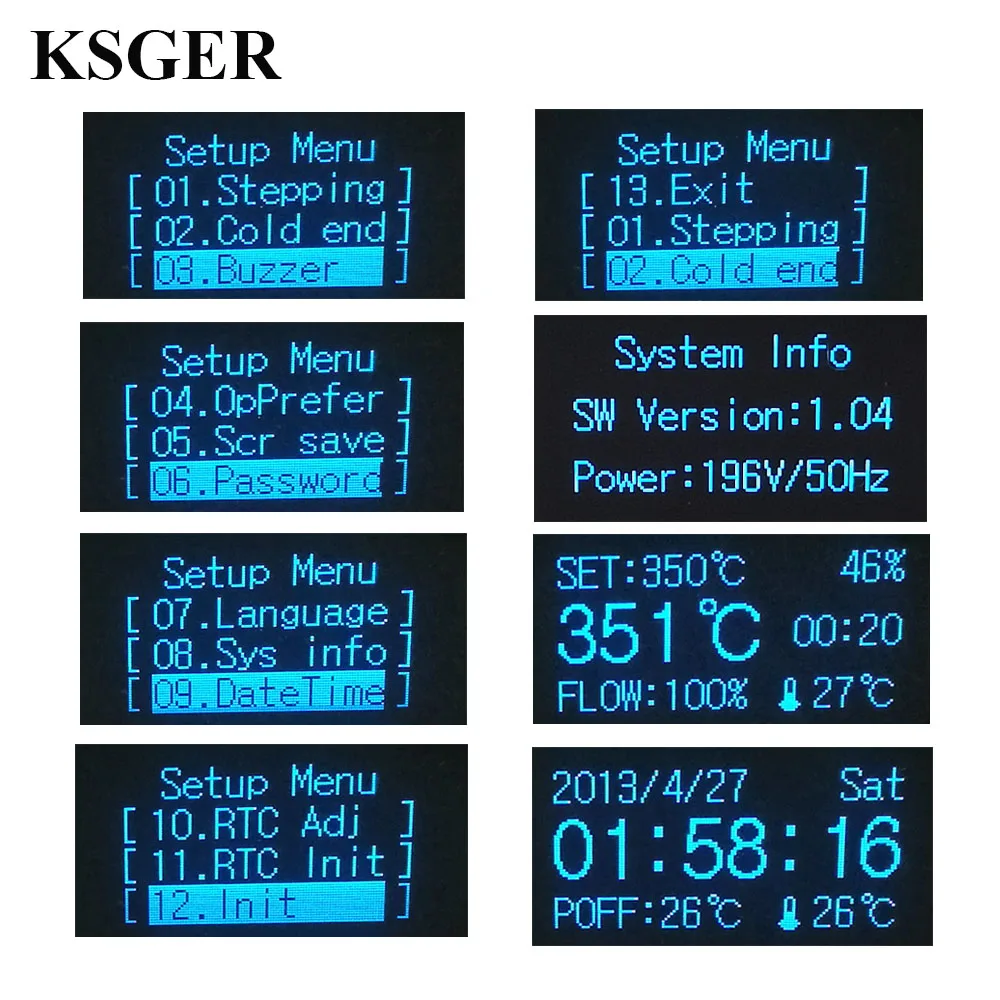 KSGER фена железная станция DIY OLED T12 ручка Регулируемая электрическая насадка подставка сушилка сварочные инструменты нагревательные элементы припой