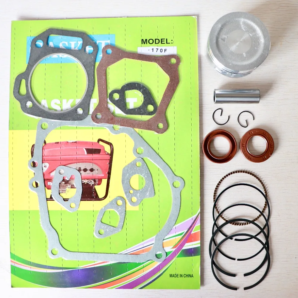 70mm Piston Rings Gasket Oil Seal Rebuild Kit For Honda GX220 170F Gasoline Generator Trimmer Engine repair parts