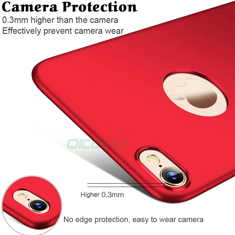 OICGOO Luxury Slim Full Protection Case For iphone 6 7 8 Plus X 10 Hard PC Phone Cover Cases 6s Shell | Мобильные телефоны и