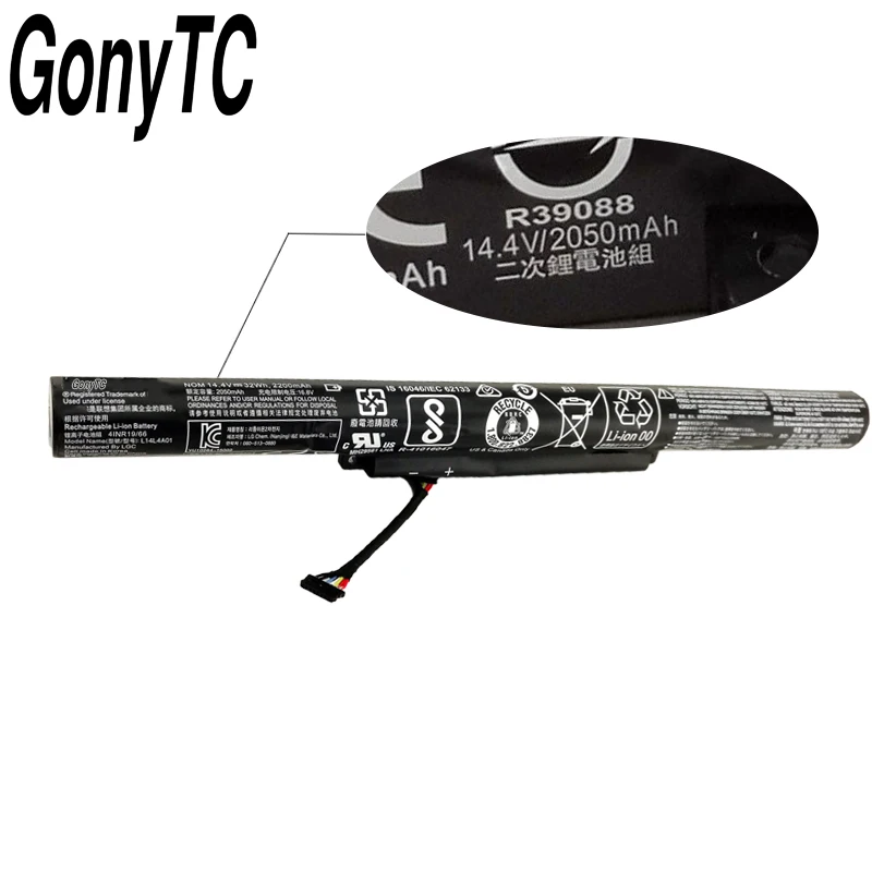GONYTC L14L4A01 Оригинальный аккумулятор для ноутбука LENOVO IdeaPad V4000 Y50C Z41 Z51 Z41-70 Z51-70 L14L4E01