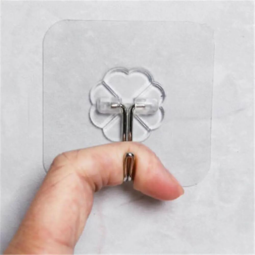 Ванная комната организация хранения 1/3/5x прозрачные клейкие крючки волшебный