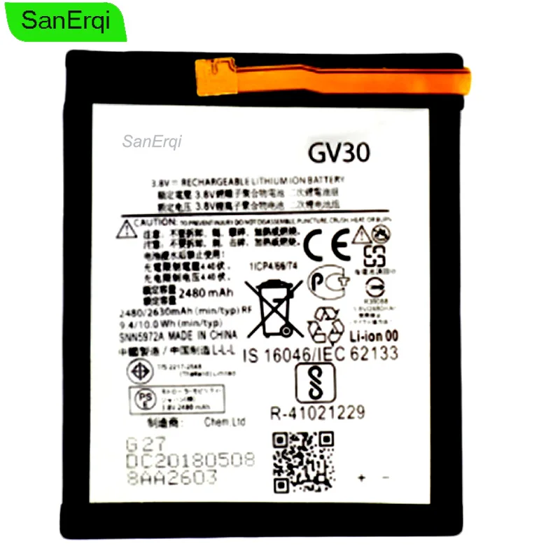 Аккумулятор GV30 для Moto Z XT1650-05 XT1650-03 2630 мАч высококачественные батареи SanErqi |