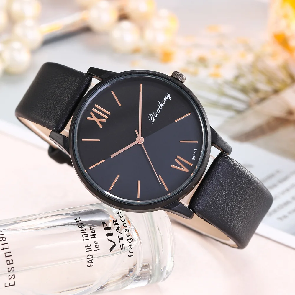 Новые креативные женские модные повседневные наручные часы с кожаным ремешком