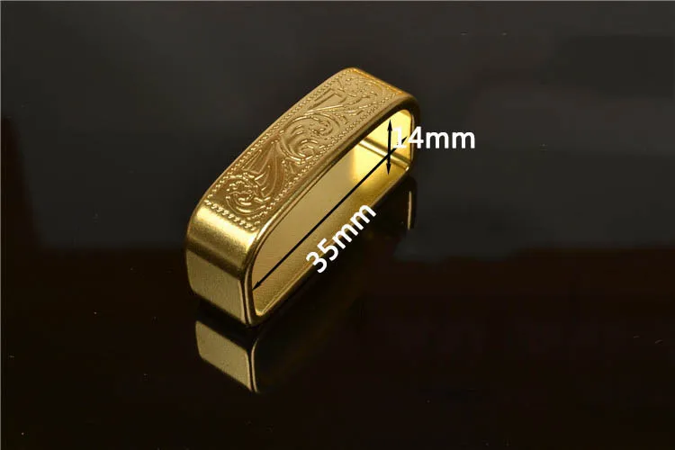 B Meetee 35-40 мм Чистый медный пояс петля твердая латунь Мужская кожа O D кольцо пряжка для ремня Сделай Сам кожевенное ремесло фурнитура металлические аксессуары - Цвет: B