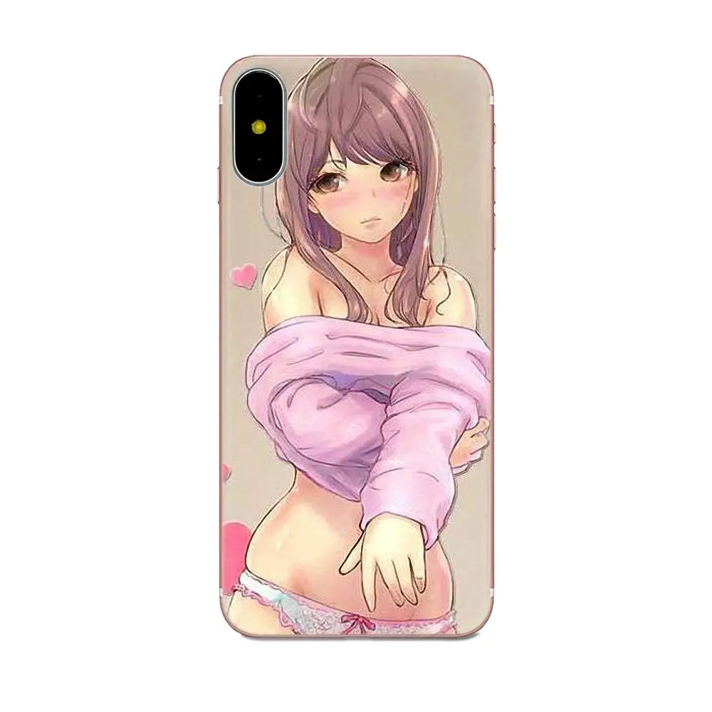 Супер сексуальная аниме-девушка для Apple iPhone X XS Max XR 4 4S 5 5C 5S SE 6 6S 7 8 Plus Мягкий ТПУ