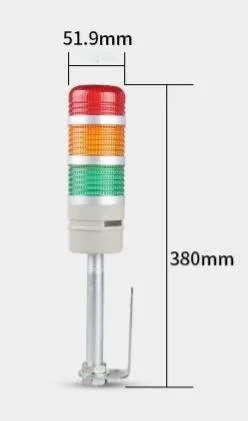 Side with rod 24V Токарный авариПредупреждение ющий светильник DC12V/24 V вспышка стек лампа Светодиодная башня лампа промышленная вспышка Предупреждение ющий светильник с зуммером - Цвет: Side with rod 24V