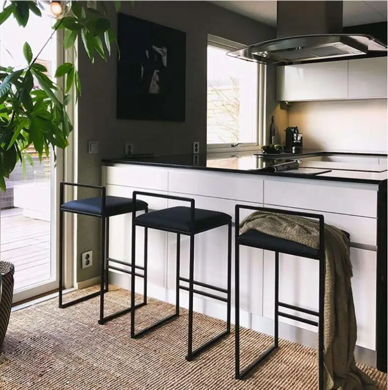 

Nordic bar stool modern minimalist bar chair fashion front desk chair personality personality bar chair creative high stool