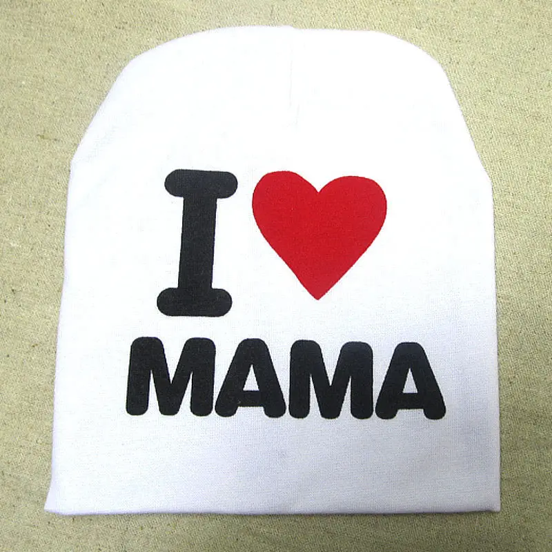 Baby Spring Autumn Winter Cute Hats Toddler Kids Knitted Letter Print I Love Mama Papa Caps Boys Girls Beanies Accessories|Мужская Skullies &