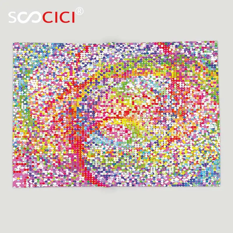 Мягкое Флисовое одеяло на заказ цветной декор разноцветный фон мозаика плитки