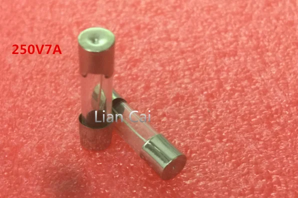 

100pcs/lot Fuse 6*30mm 7A Fast Quick Blow Glass Tube Fuse 6x30mm 250V