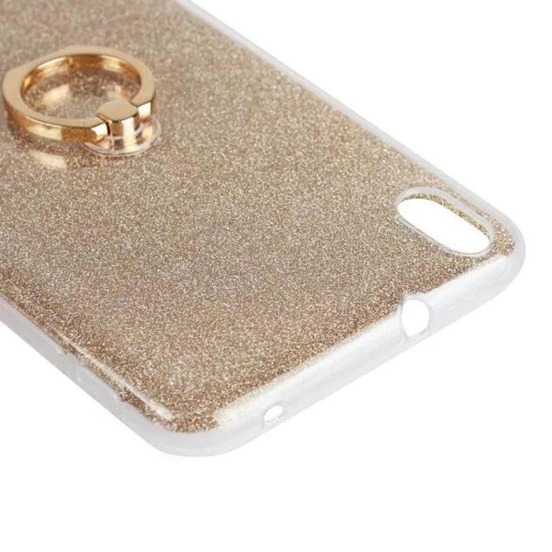Cover Mobile Phone Case For HTC Desire 816 D816 5.5&quot TPU Silicone Gel Transparent Shell Flash Glitter Powder Finger Ring Stent |