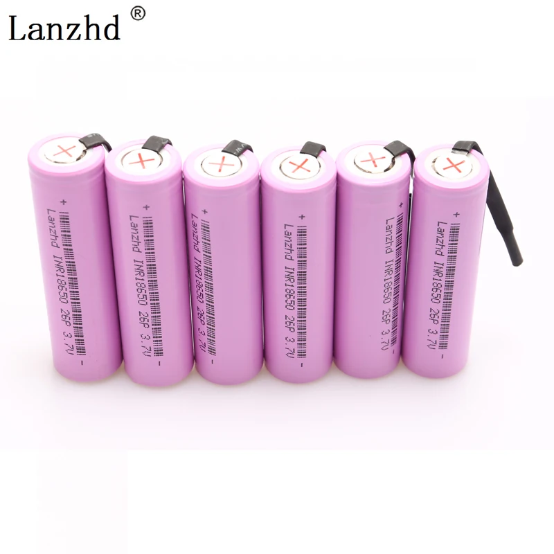 1 8PCS 18650 INR18650 аккумуляторная батарея DIY никелевые листы батареи 20A разрядка 2600 mAh li
