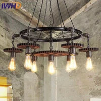 iwhd style loft induatrial iron pendant lights iron gear shape vintage pendant lamp home lighting fixture reataurant iluminacion