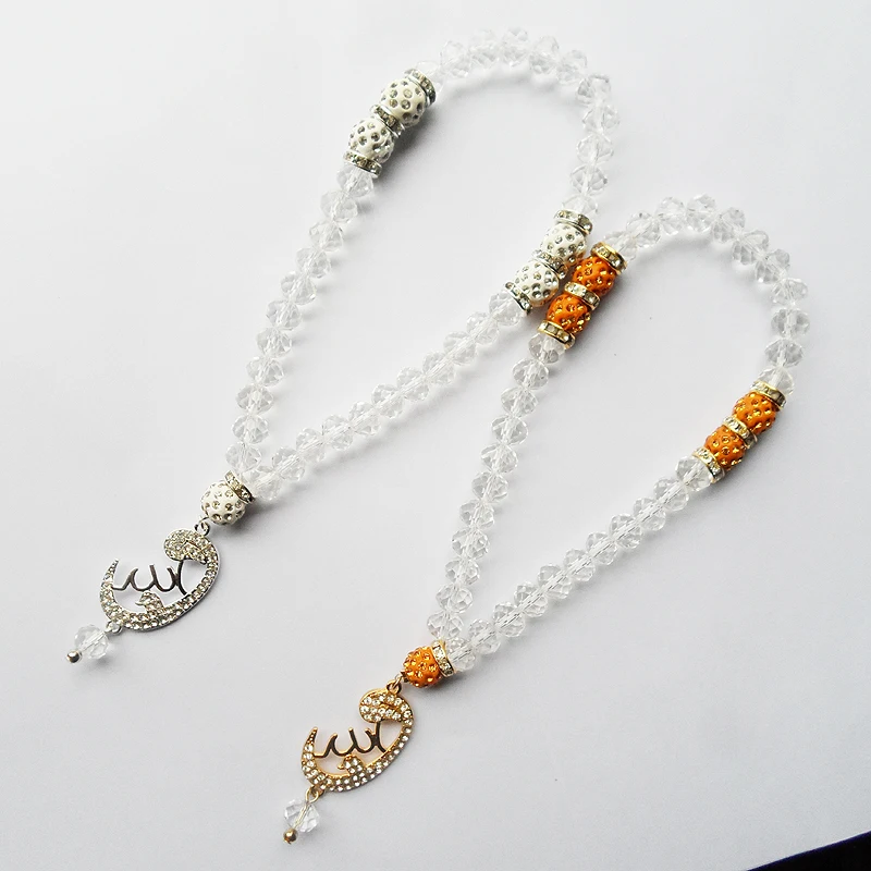 Модные новые 33 шт. розовые хрустальные круглые Исламские мусульманские