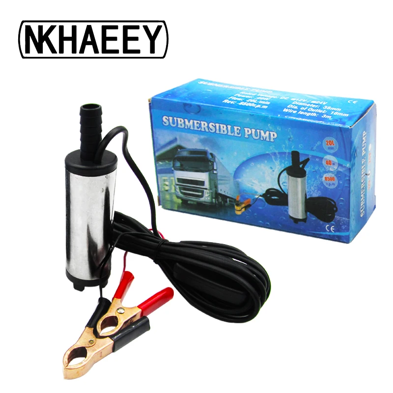 38 мм/51 мм DC 12 В 24 Автомобильный Электрический погружной масляный насос диаметр