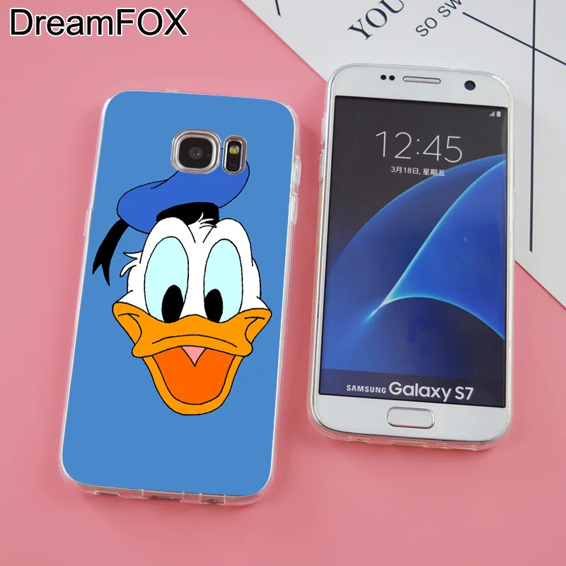 DREAMFOX K065 donald duck Soft TPU Silicone Case Cover For Samsung Galaxy Note S 6 7 8 9 Edge Plus Grand Prime |