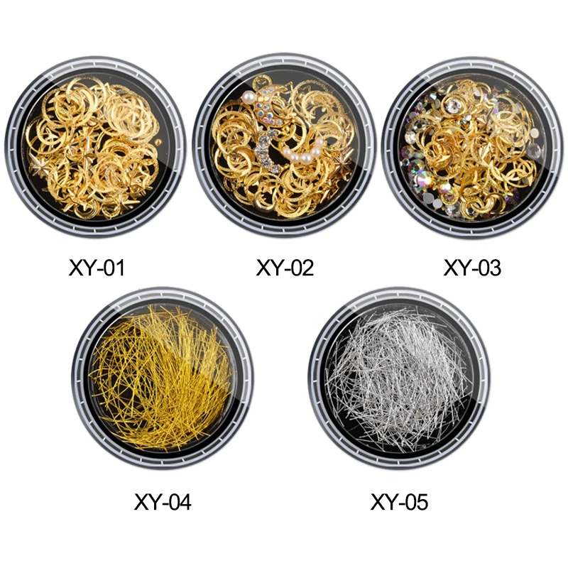 Наклейки для ногтей наклейки смешанные со звездой и луной лазерная Золотая