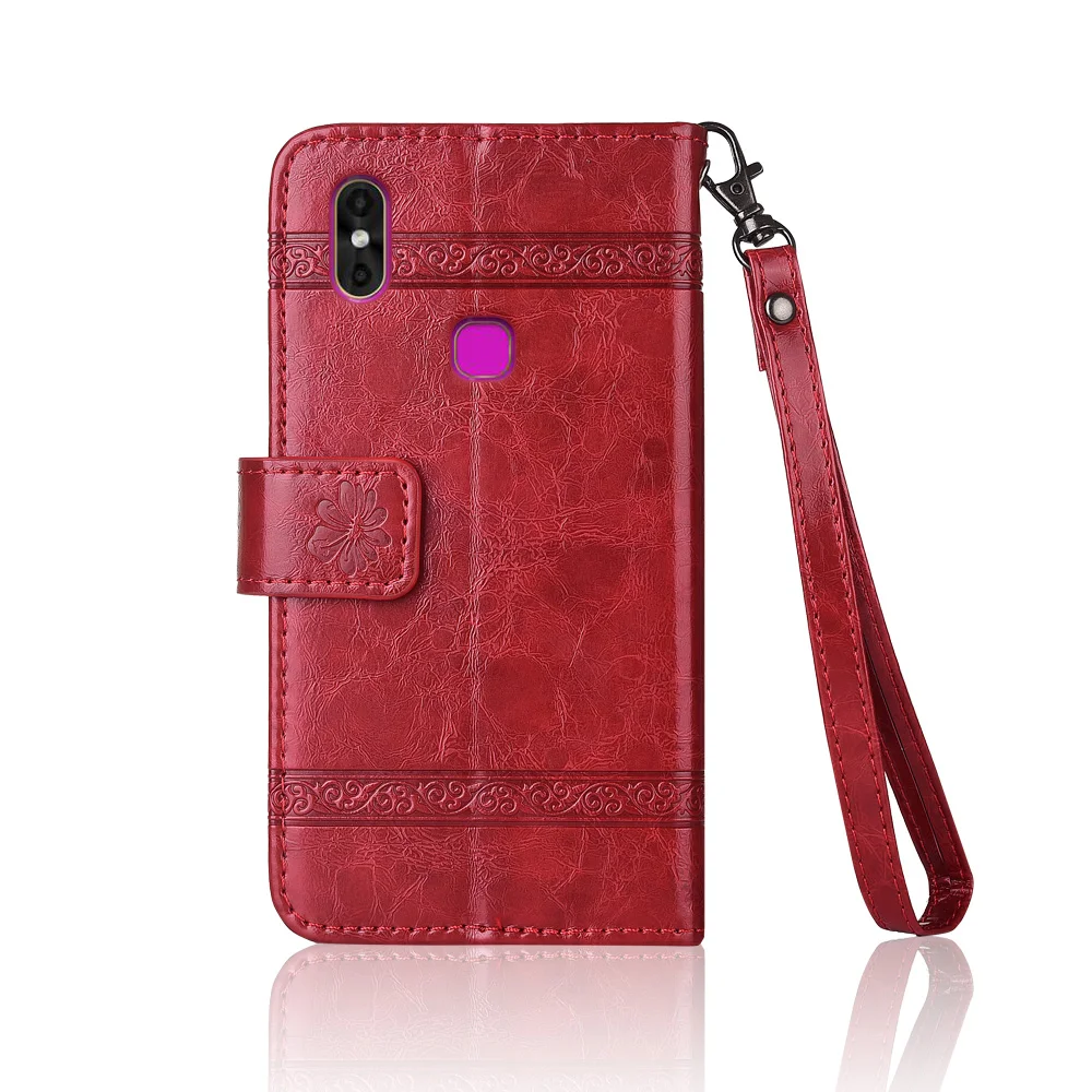 Кожаный чехол-книжка для Leagoo M13 Fundas с цветочным принтом 100% специальный
