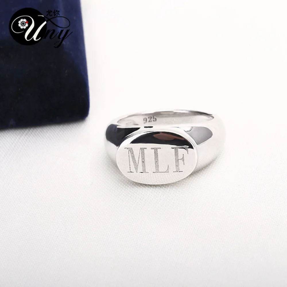 Дешево UNY Ring 925 Sterling Silver Custom Engrave Rings  Family Heirloom Valentine's Women Love Gifts Ring Personalized Mothers Rings