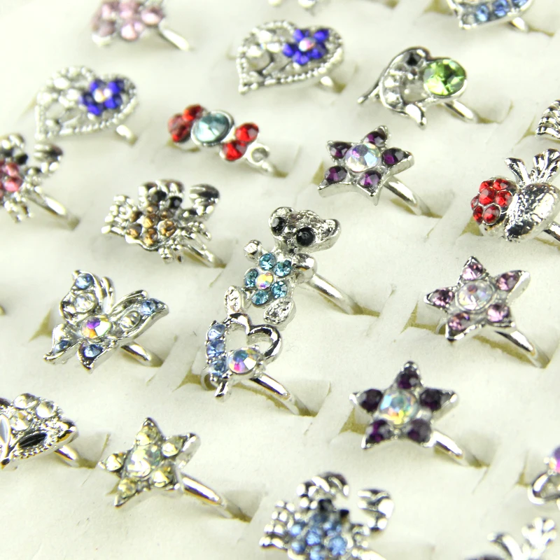 Оптовая продажа 5 штук в наборе посеребренные ассорти дизайн с украшением виде