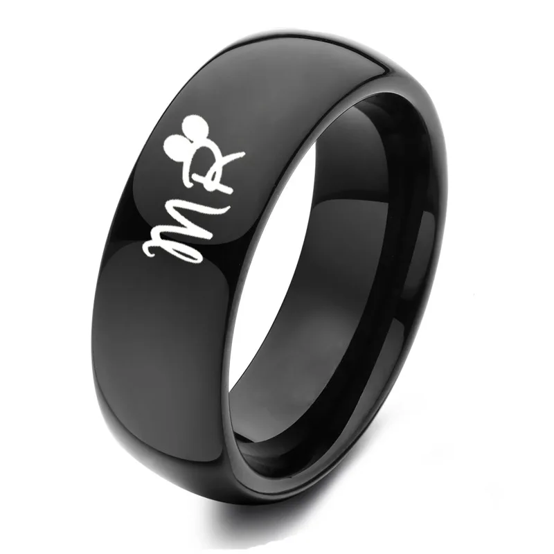 Мода DIY пара ювелирных изделий Mr and Mrs 316L из нержавеющей стали свадебные кольца для мужчин и женщин
