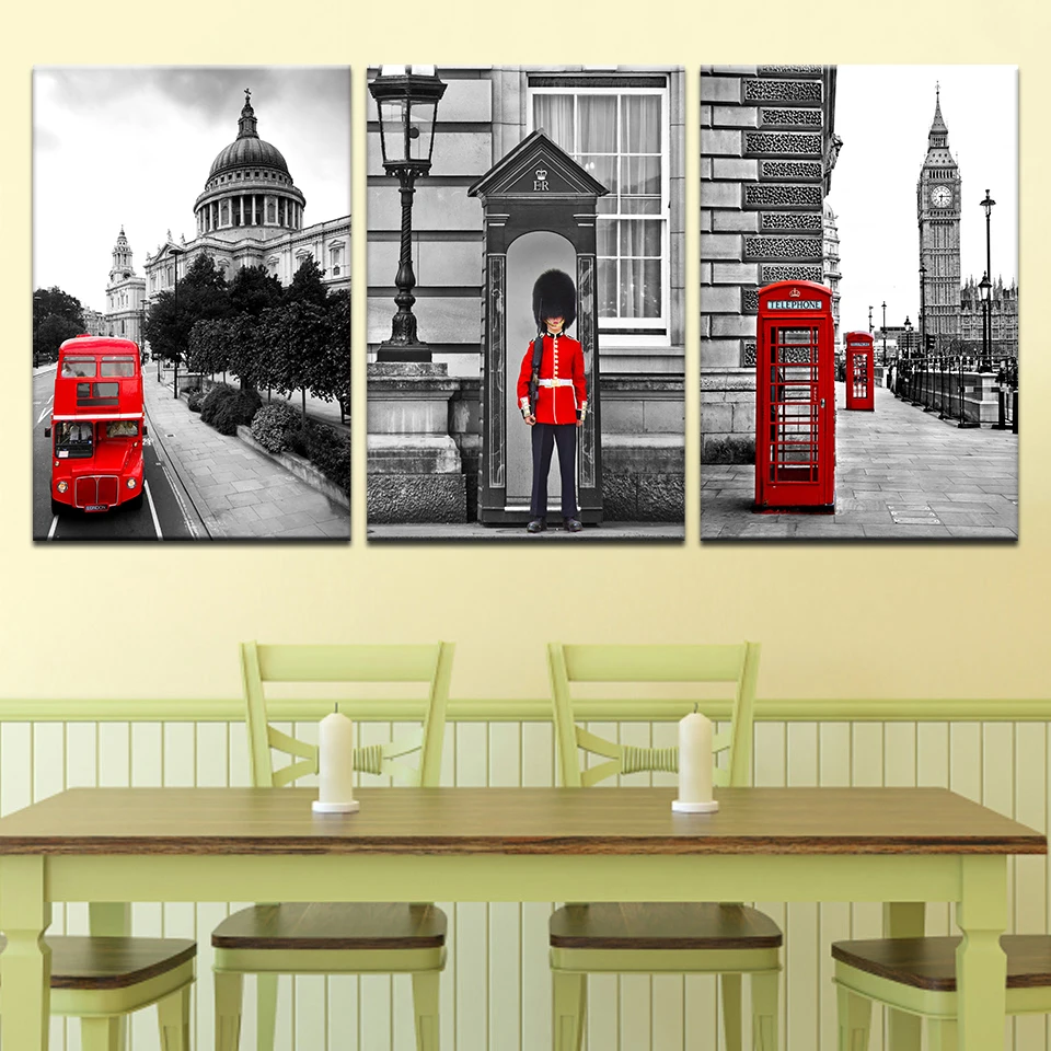 Buckingham Palace 3 panel HD Print Nordic modern Modular Wall posters Canvas Art painting For home living room decor | Дом и сад