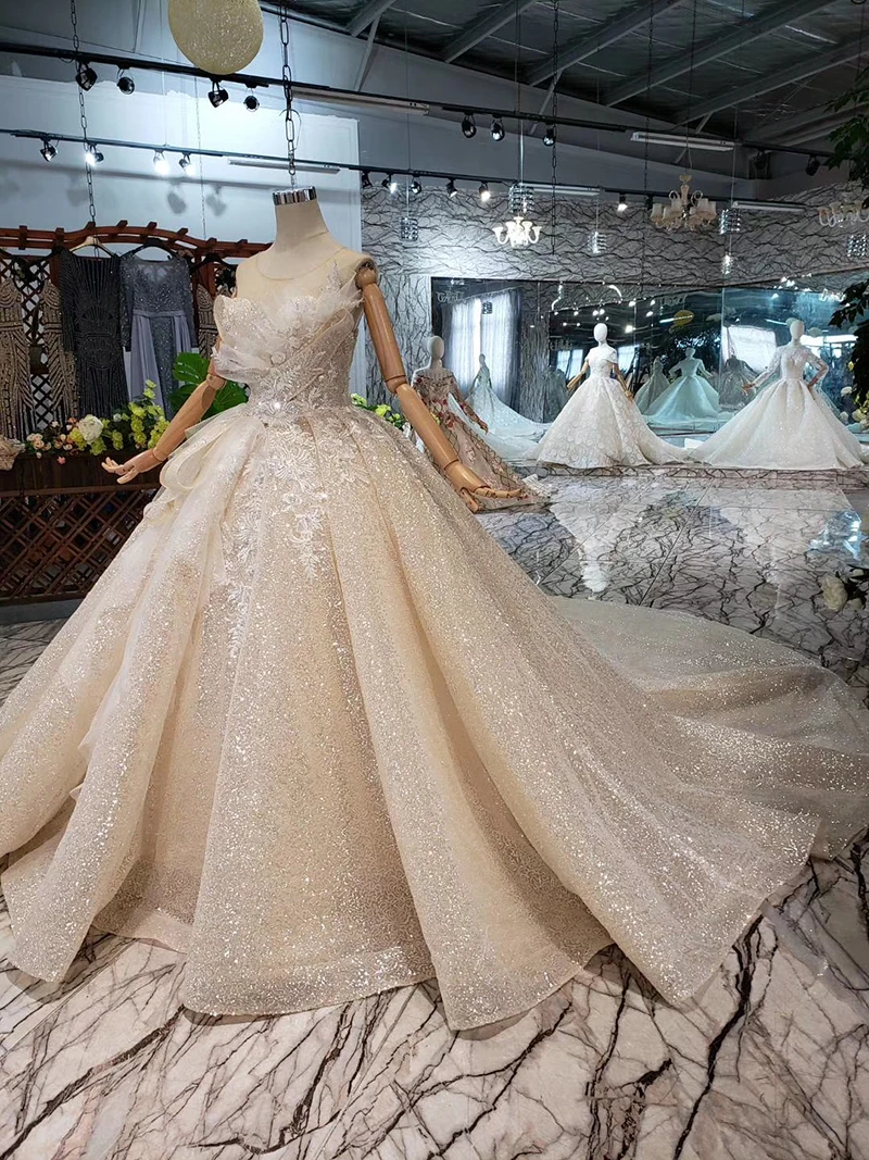 Boda Специальное свадебное платье o-образным вырезом без рукавов Замочная скважина сзади шарик ручной работы свадебное платье gownsgelinlik HTL304