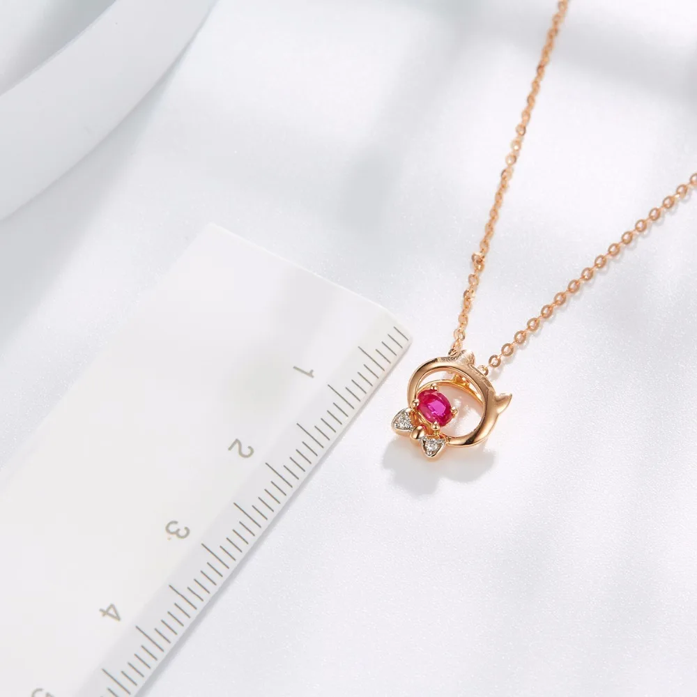 Ювелирные изделия с камнем LP подвеска из розового золота 18 карат натуральным