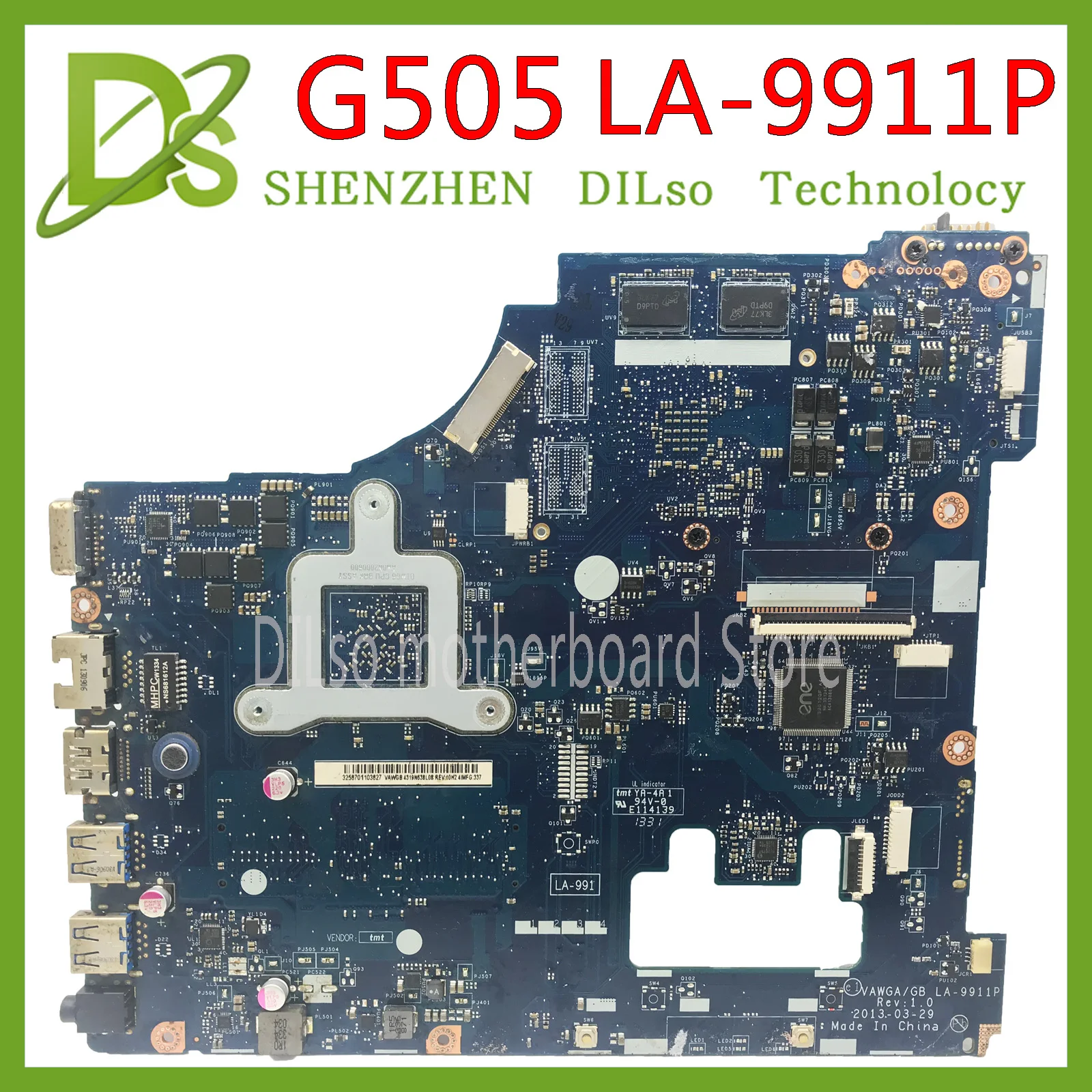 KEFU VAWGA/GB LA-9911P материнская плата для lenovo G505 материнская плата A6-5200 cpu HD8570M/R5 M230 2G Оригинальная протестированная работа