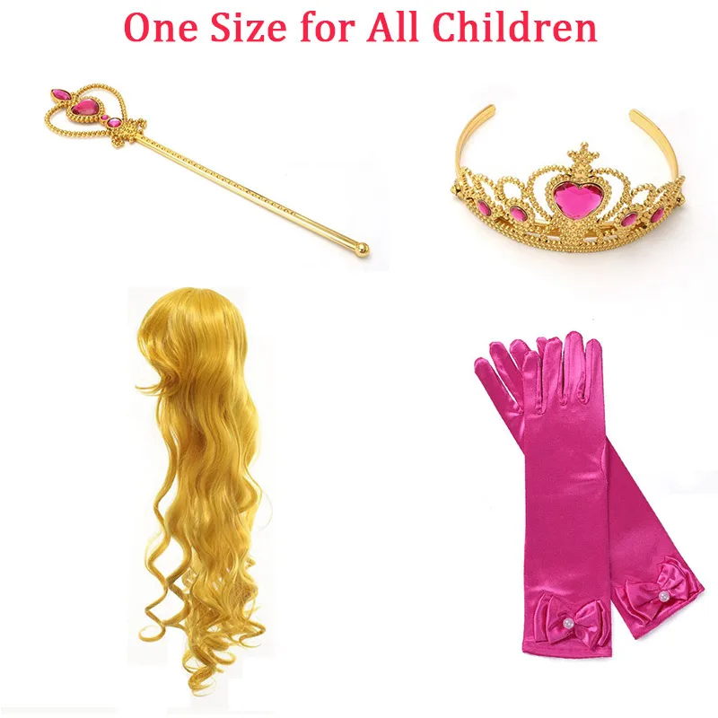 Princess Accessories PaMaBa/костюм Спящей красавицы; платье принцессы для девочек; детский классический костюм Авроры; детское платье-пачка Авроры; Filles; вечерние платья - Цвет: Princess Accessories