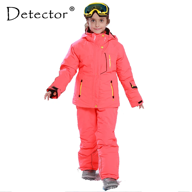 Зимняя ветрозащитная лыжная куртка и штаны для девочек Detector комплект детской