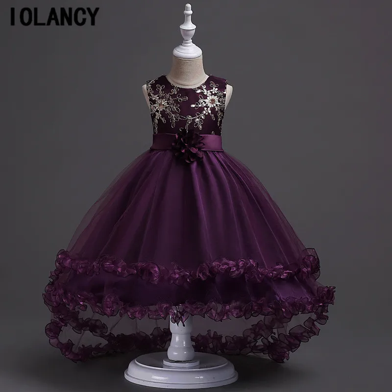New 2018 Children Dress Embroidered Kids Girl Princess Tail Wedding Pageant Dresses Christmas Carnival Costumes for Girls GDR301 | Детская