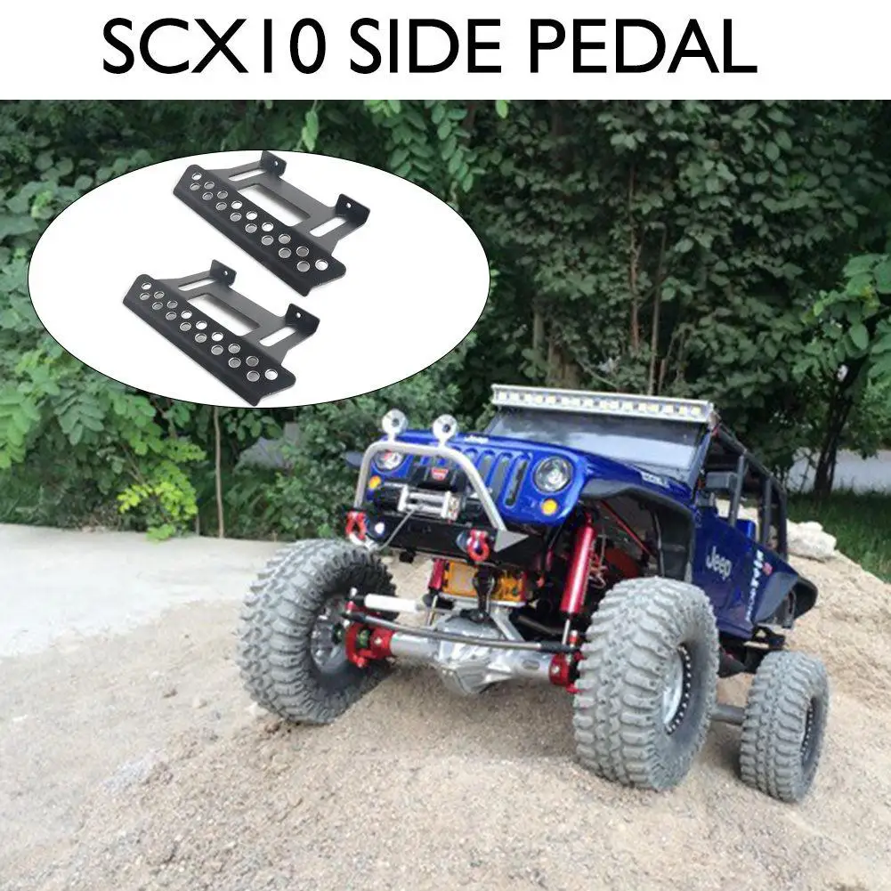 1 пара металлическая боковая педаль пластина для осевой SCX10 боковые шаг ползунки