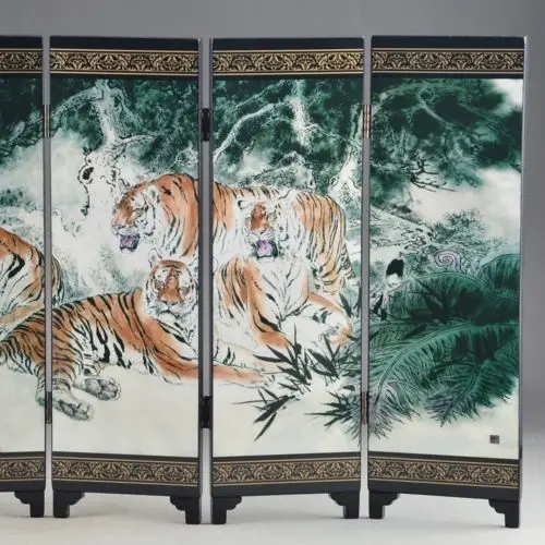 (Mini) изысканный китайский классический лак для живописи декоративный складной