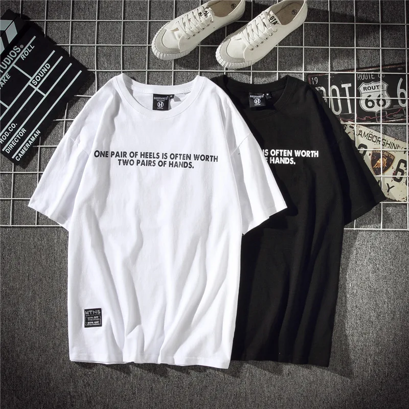 Мужская и женская футболка с принтом кленового листа Lean свободная круглым