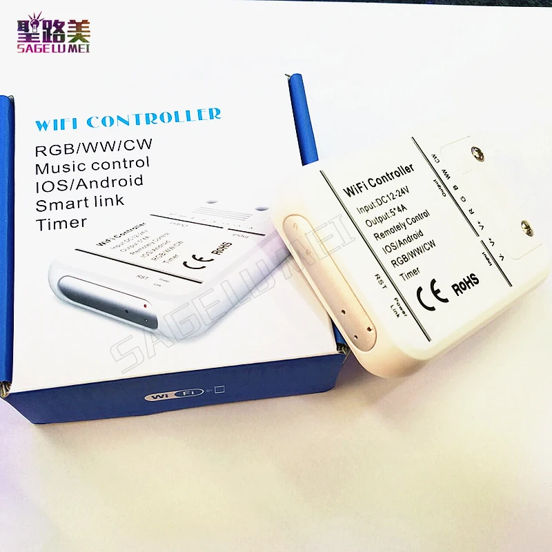 Светодиодный контроллер RGBW/WW/CW 16 миллионов цветов Wi-Fi 5-канальный управление