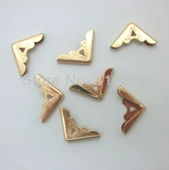 

Бесплатная Shipping-100pcs, розовое золото, металл, альбом, Угловые Альбомы, меню, папки, угловые протекторы (толщина 3 мм), 24x17 мм, M01279